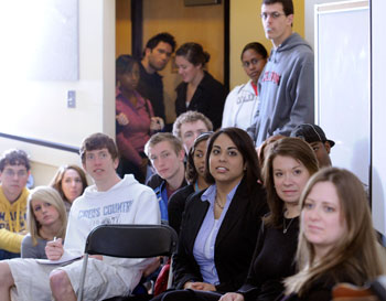 Students listening to the Alumni Panel