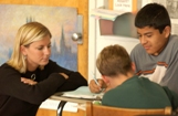Teacher candidate with students