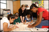 Teacher candidate with students
