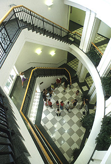 Photo of the Lobby of the Dalton L. McMichael Sr. Science Center.