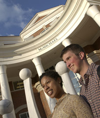 Students in front of McMichael Building