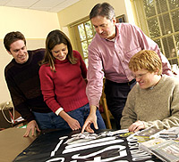 Faculty helping Students