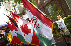 Flags from student countries