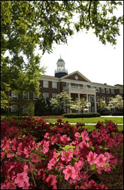 graphic of Alamance Building in Spring