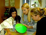 Vickie Obenchain &rsquo;03 working with students