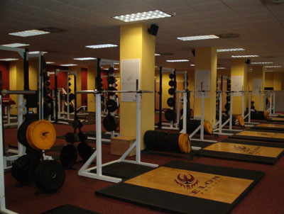 View of platforms in weight room