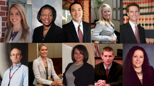 ten Elon Law alumni head shots