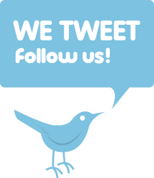 follow us on twitter