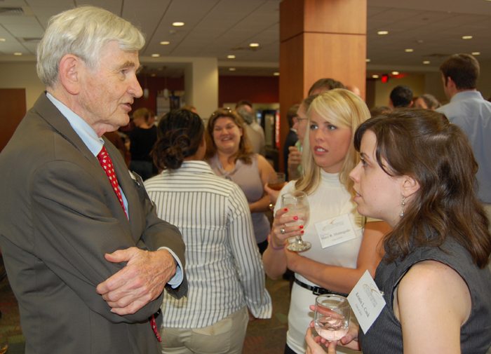 Elon Law preceptor talking with students