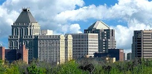 Downtown Greensboro cityscape
