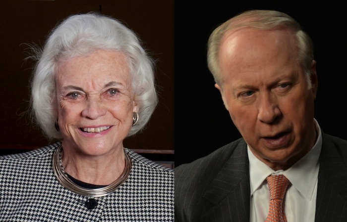 Justice Sandra Day O'Connor and David Gergen at Elon Law
