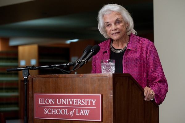 The Honorable Sandra Day O'Connor at Elon University School of Law in 2012
