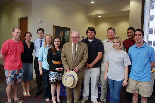 US Rep. Howard Coble with Elon Law students April 7, 2010