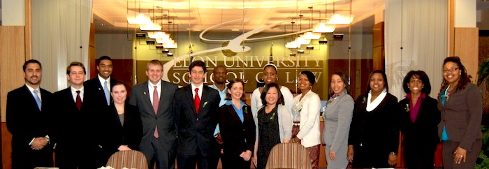 Elon Law students in lobby