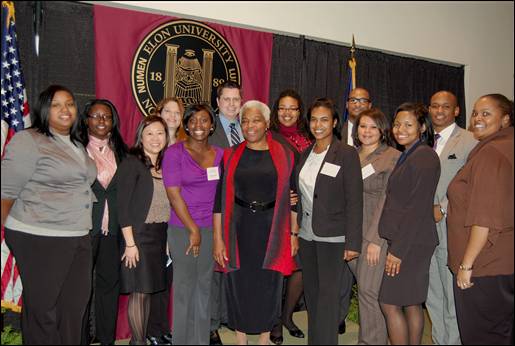 Members of Elon Law's Black Law Students Association and Phi Alpha Delta 