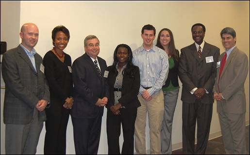 Members of Elon Law Sports and Entertainment Law Society with leading members of the field