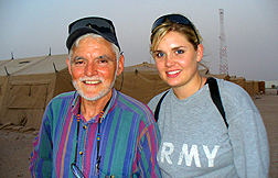 Alexandra Hemmerly-Brown and father in Kuwait