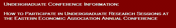 Undergraduate Conference Information