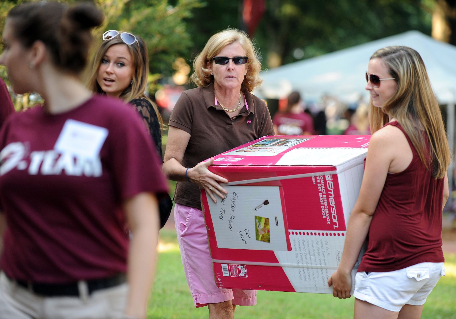 Unpacking on move-in day