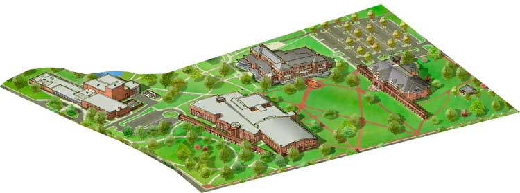 map of campus section