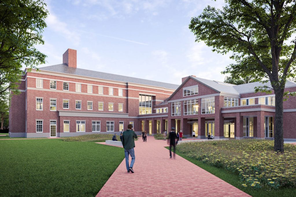 Architectural rendering of the proposed new engineering building.