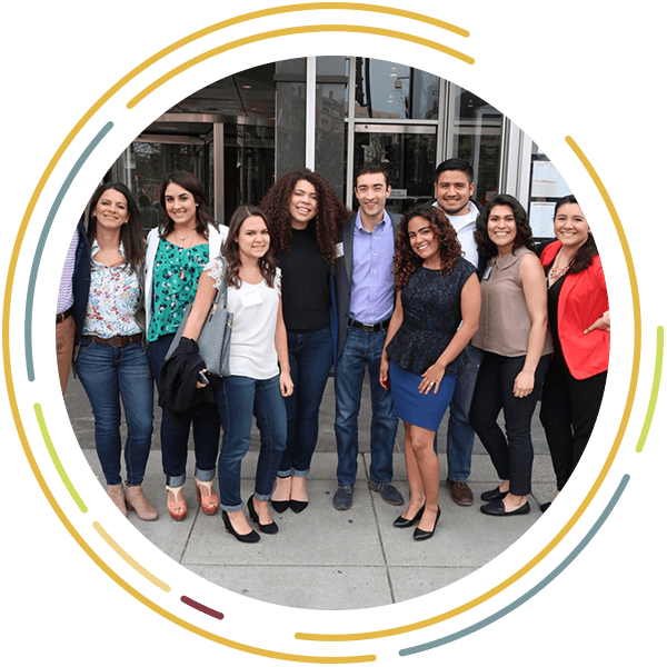 Members of the Elon Latinx/Hispanic Alumni Network pose for a photo.