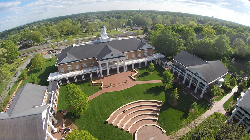 APRIL 27, 2015: academic pavilion drone.