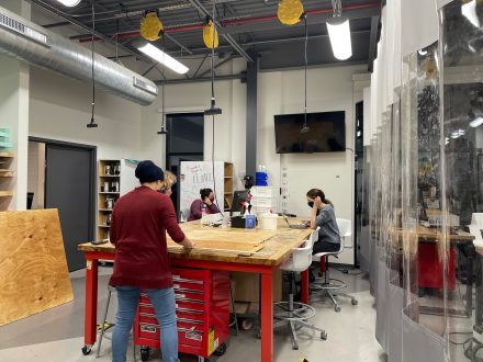 Elon students work on projects in the Maker Hub