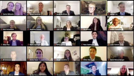 Screenshot of Elon DSP students in Zoom conference