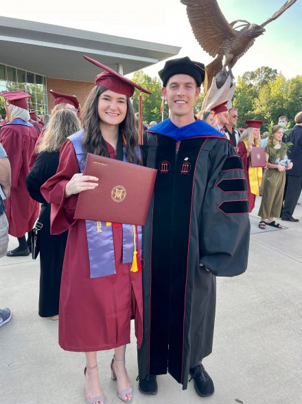 Alexandra Smith '21 and Assisant Professor of Exercise Science Simon Higgins